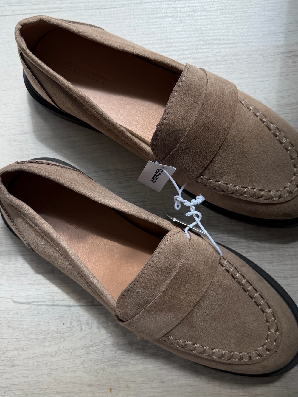 NWT Old Navy Beige Suede  Loafers Size 7